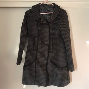 Blue and Gray Houndstooth Coat